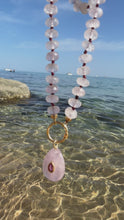 Load and play video in Gallery viewer, collar Cuarzo Rosa
